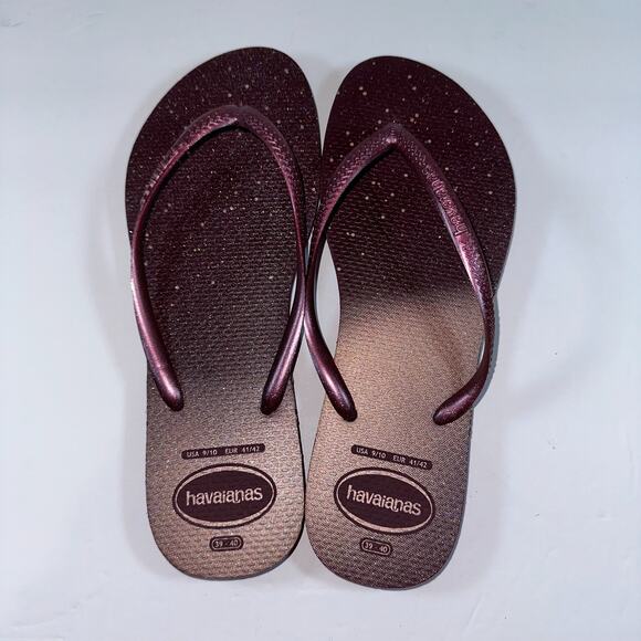 Havaianas Flip Flops Women's 9/10 (39/40) Slim Gloss Style Beach Pool and Resort - Picture 3 of 8